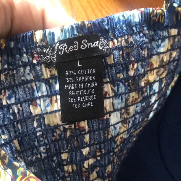 Blue floral crop top - Picture 5 of 5